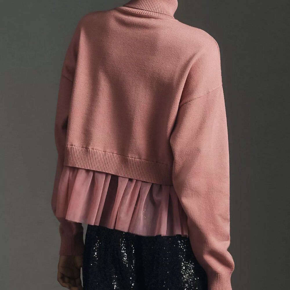 Anthropologie Turtleneck Peplum Sweater - Picture 2 of 4